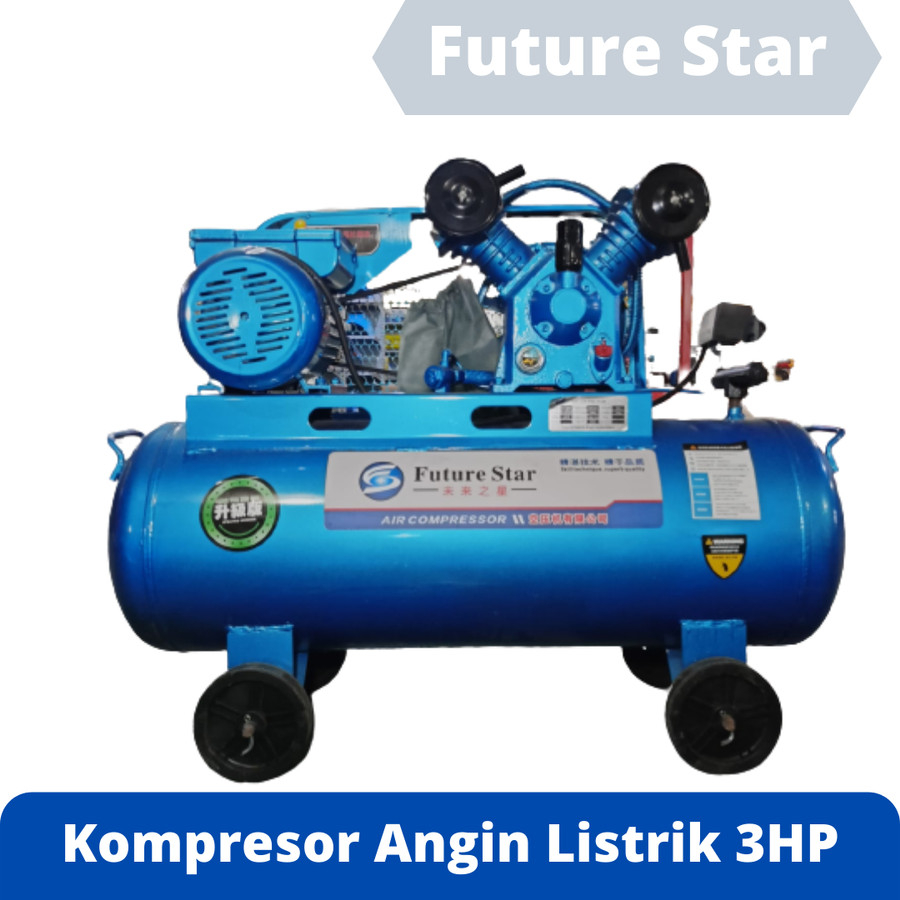 KOMPRESOR ANGIN  3HP KOMPRESOR ANGIN LISTRIK 2 PISTON V-0.28/8 80L RUMAHAN