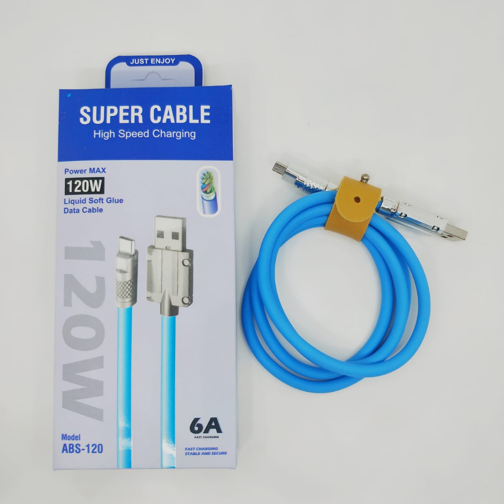 ROBOT POWER CABLE 120W 6A KABEL DATA MICRO Super Fast Charge Type C Lightning Liquid Silicone Cable Quick Charge Micro USB Cable for Xiaumi Huawei VIVO Samsung Apple Pixel POCO PHONE BY SMOLL