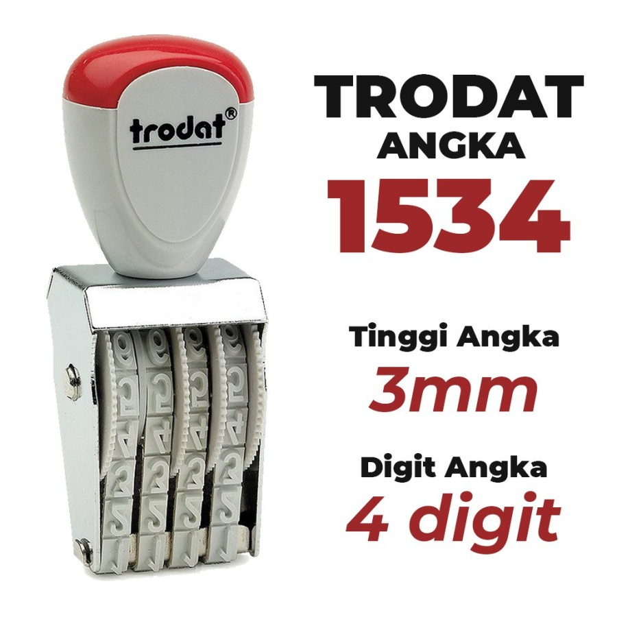 

Stempel Angka Trodat Numbering 4 digit angka Original