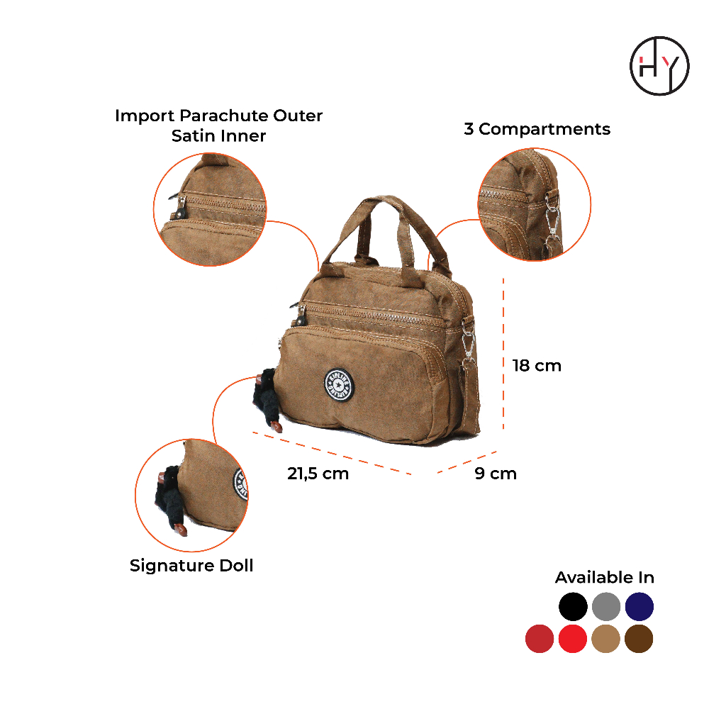 KK12-TAS SELEMPANG TENTENG 2IN1 KIPLIN9 UNISEX IMPOR SMALL SIZE TAS BAHU TAS SHOULDER BAG