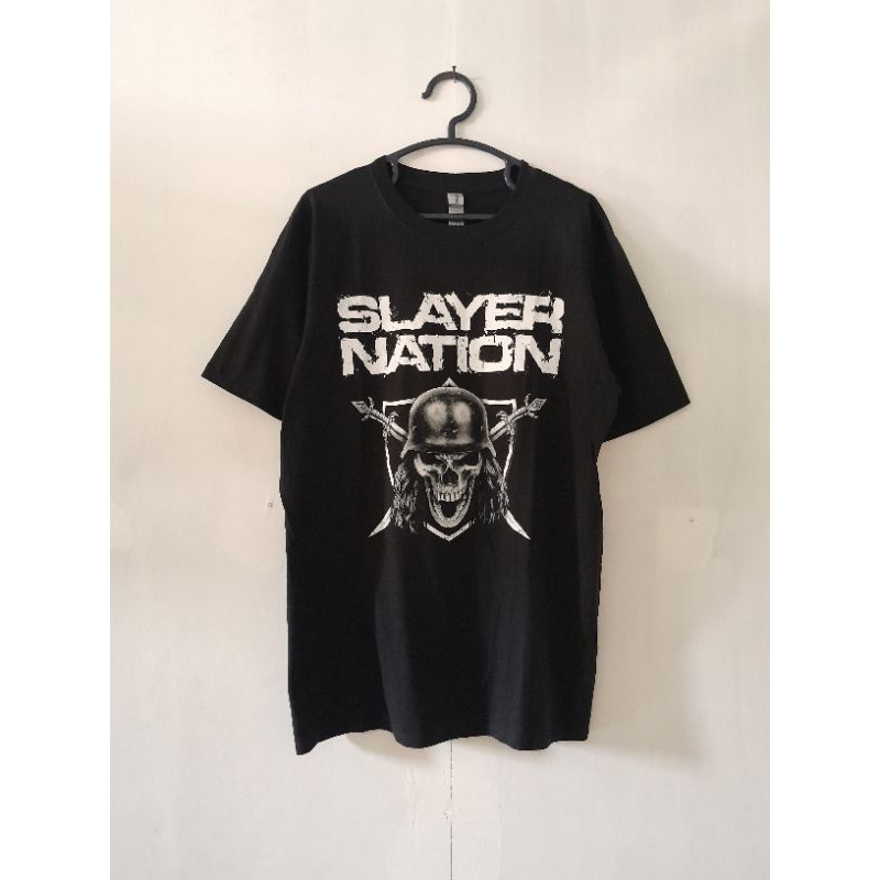 Tshirt Kaos Band Slayer - Slayer Nation 2015 Dates Original Official