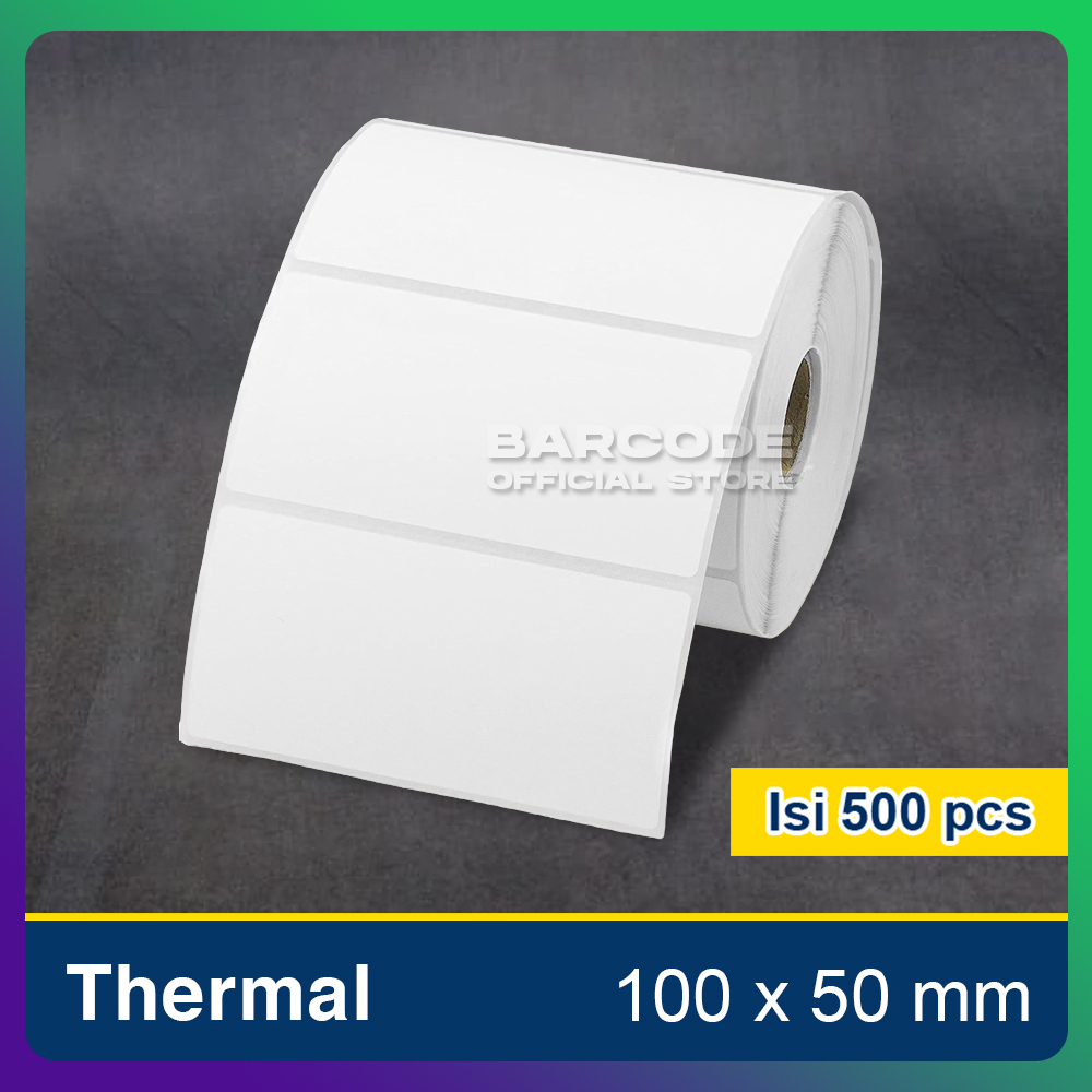 

LABEL THERMAL 100 X 50 (1 LINE) KERTAS STIKER BARCODE 100X50 MM 500PCS