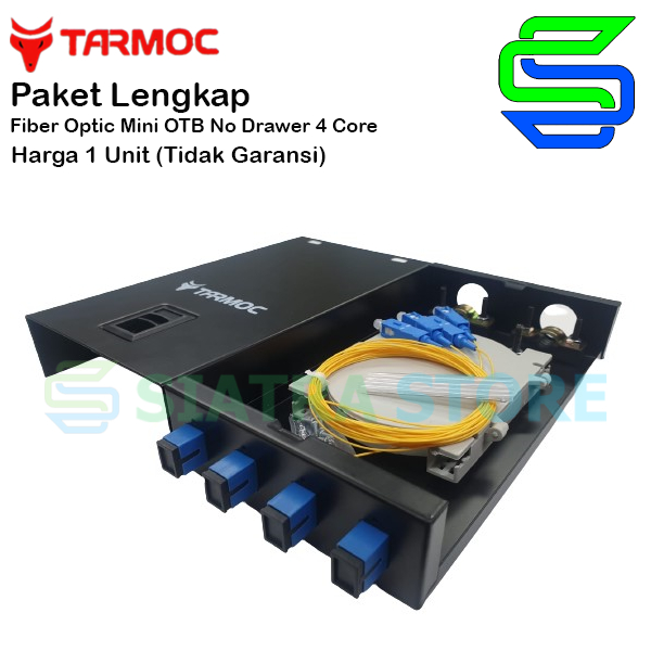 Tarmoc Fiber Optic mini OTB 4 Core SC|Roset FO Besi 4C Lengkap Komplit