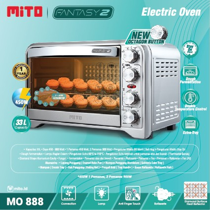 MITO Oven Listrik MO-888 Fantasy 2 Low Watt Pemanggang Kue