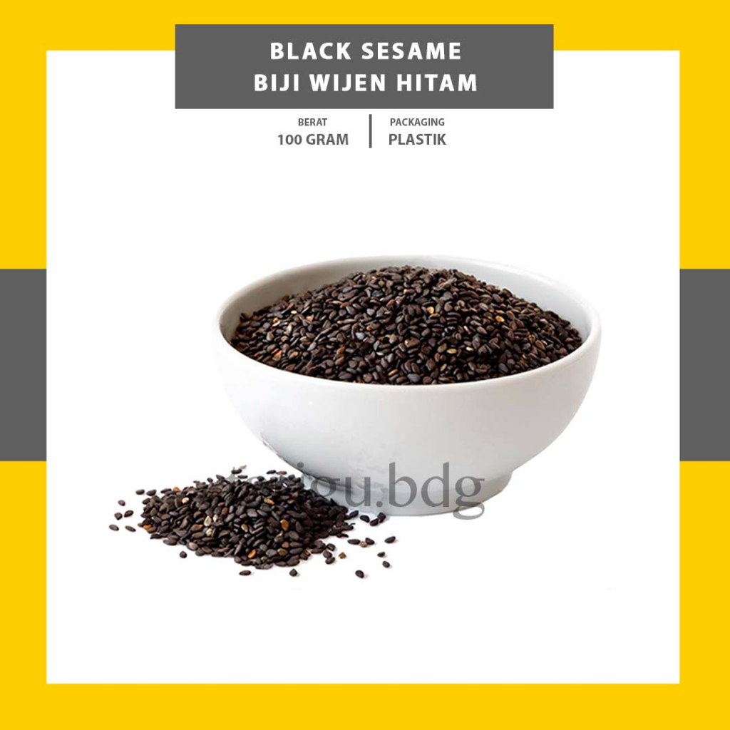 BIJI WIJEN HITAM 100GR - BLACK SESAME WHITE SEED - IRI GOMA SHIRO IRIGOMA IRI KURO GOMA -REMPAH RAW BLACK SESAME