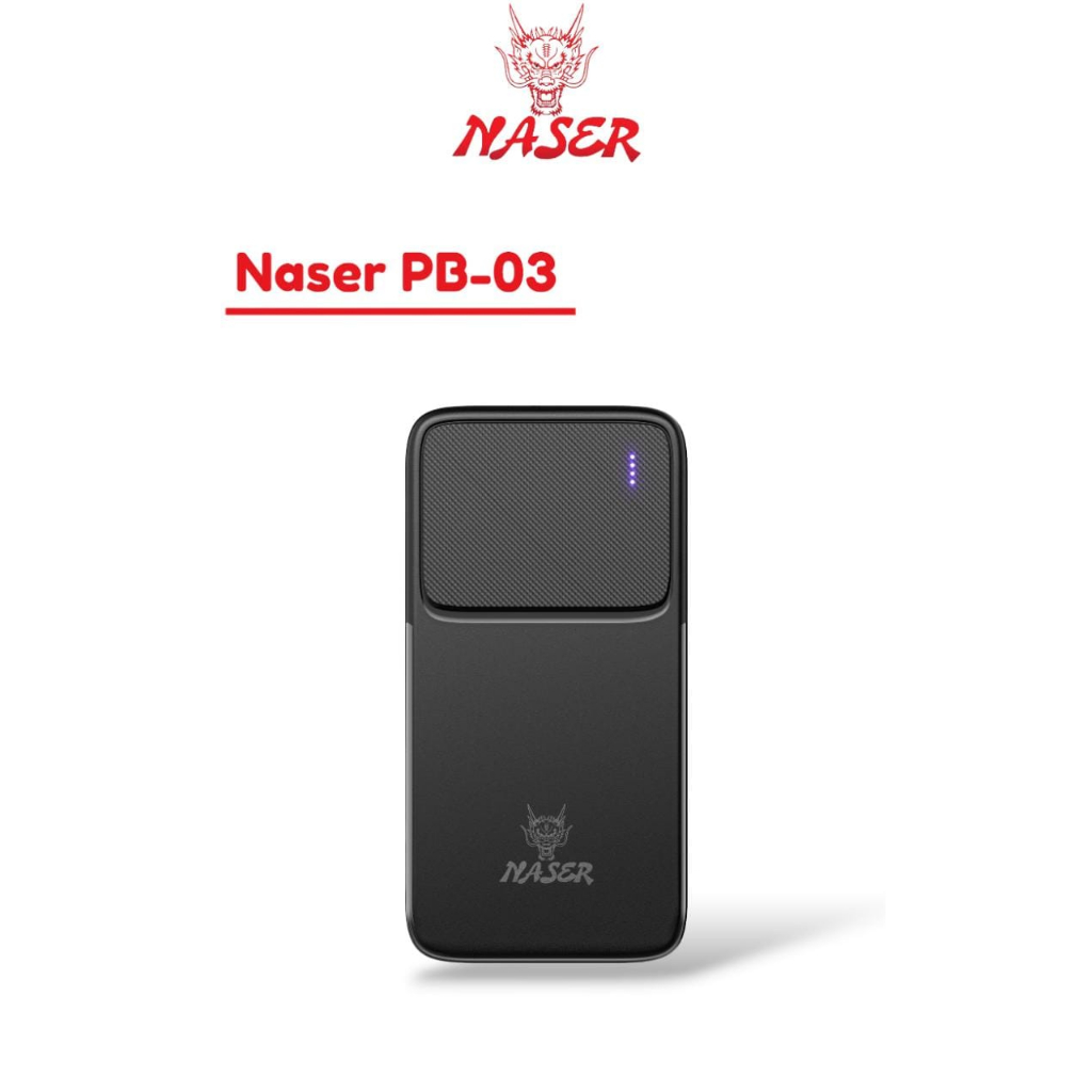 NASER POWERBANK 10.000MAH PB-03 / Powerbank Dual Usb Type C + Micro Safety Polymer Battery