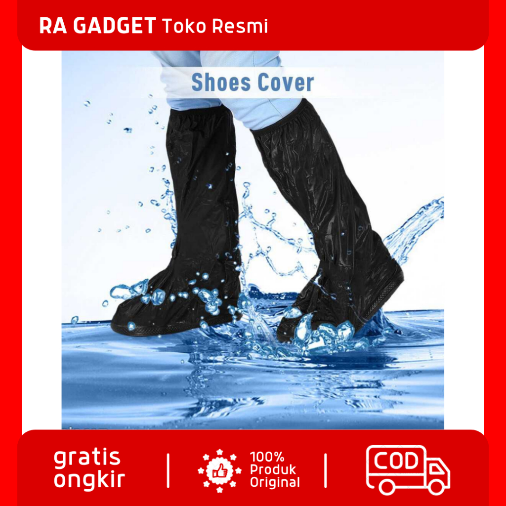 Rain Cover Hujan Sepatu Size L / Jas Jaz Sarung Pelindung Pembungkus Bungkus Penutup Tutup Mantel Se