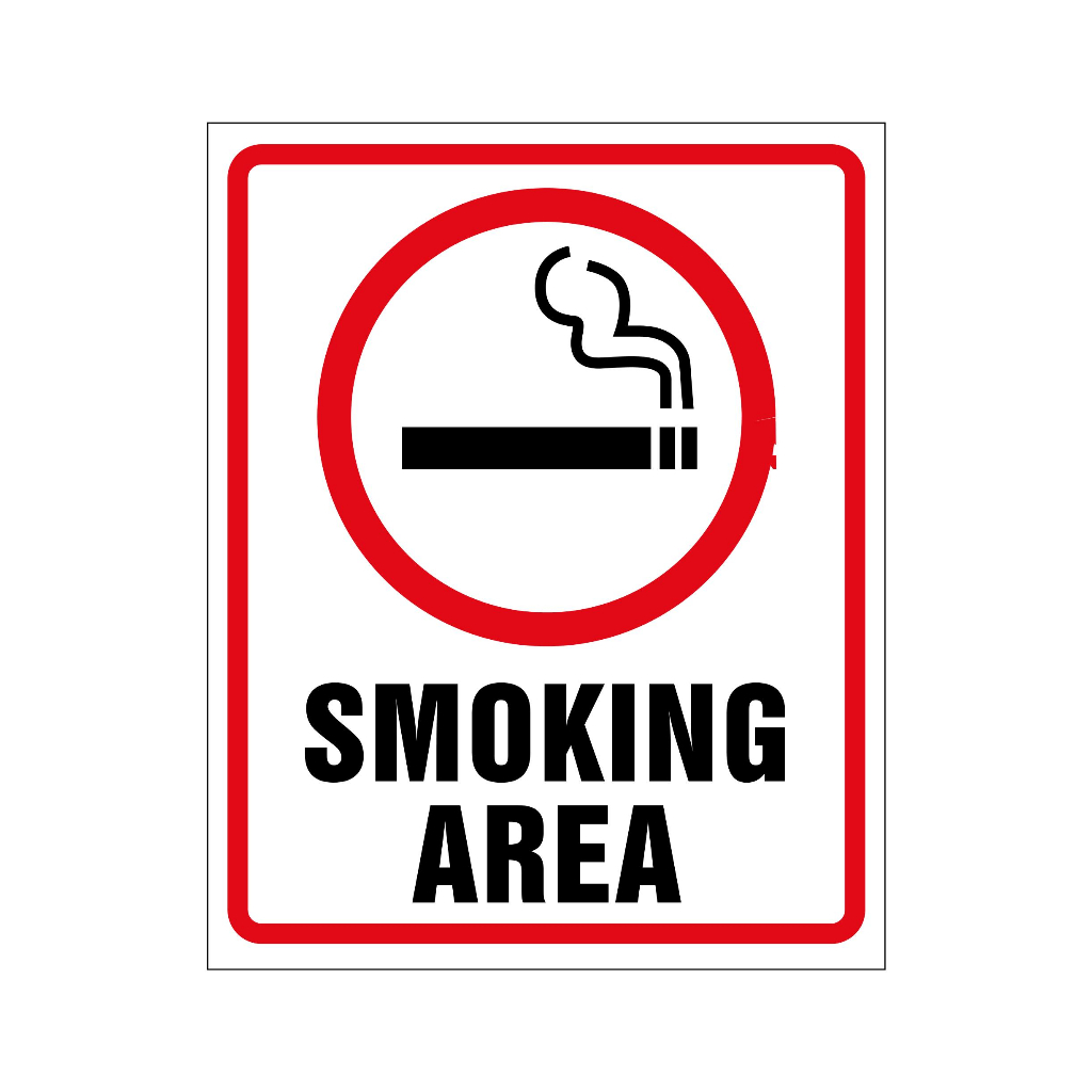 

Stiker VINYL SMOKING AREA, SMOKING AREA/ 20x25 sign RAMBU K3 Safety