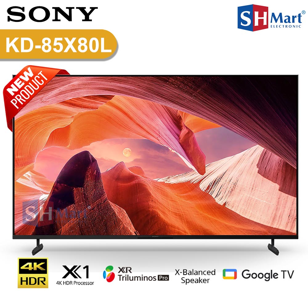 TV SONY BRAVIA 85 INCH KD-85X80L 4K HDR GOOGLE TV 85X80L NEW 2023 GARANSI RESMI