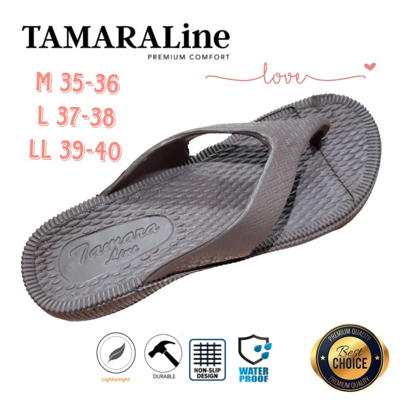 Sandal Jepit Karet Wanita Dewasa / Remaja - TAMARALINE 138 / Bahan Premium Lentur Empuk Ringan Kuat Anti Slip Anti Air / Model Sandal Casual Santai Rumah Hotel Outdoor Kamar Mandi Murah Original