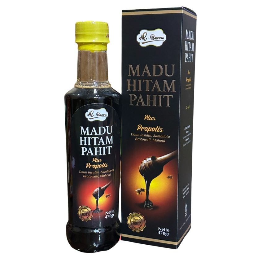 

Madu Hitam Pahit plus Insulin Propolis Daun Insulin AL BARRU / Madu Hitam Pahit Plus Sambiloto