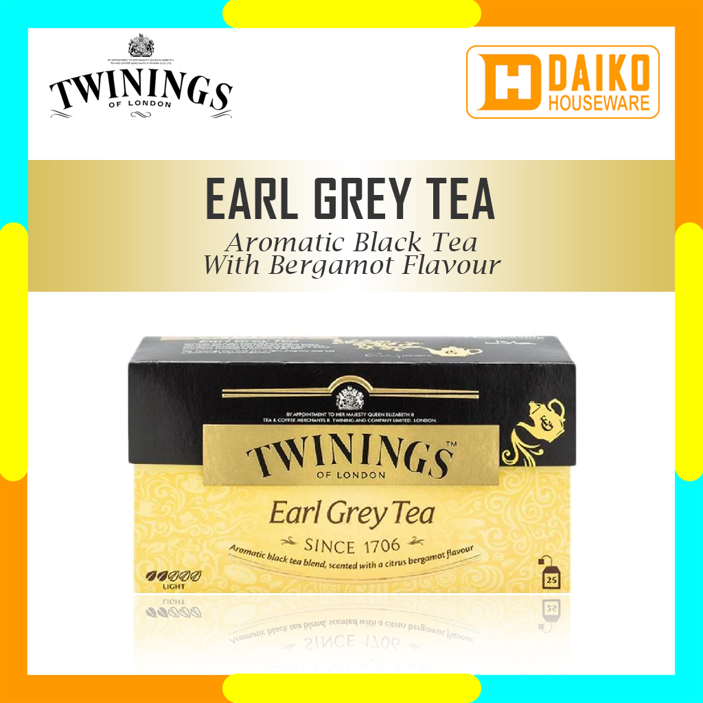 Teh Hitam Twinings Earl Grey Tea 25 x 2gr Teh Hitam Kantong Aroma Bergamot Black Tea Bags