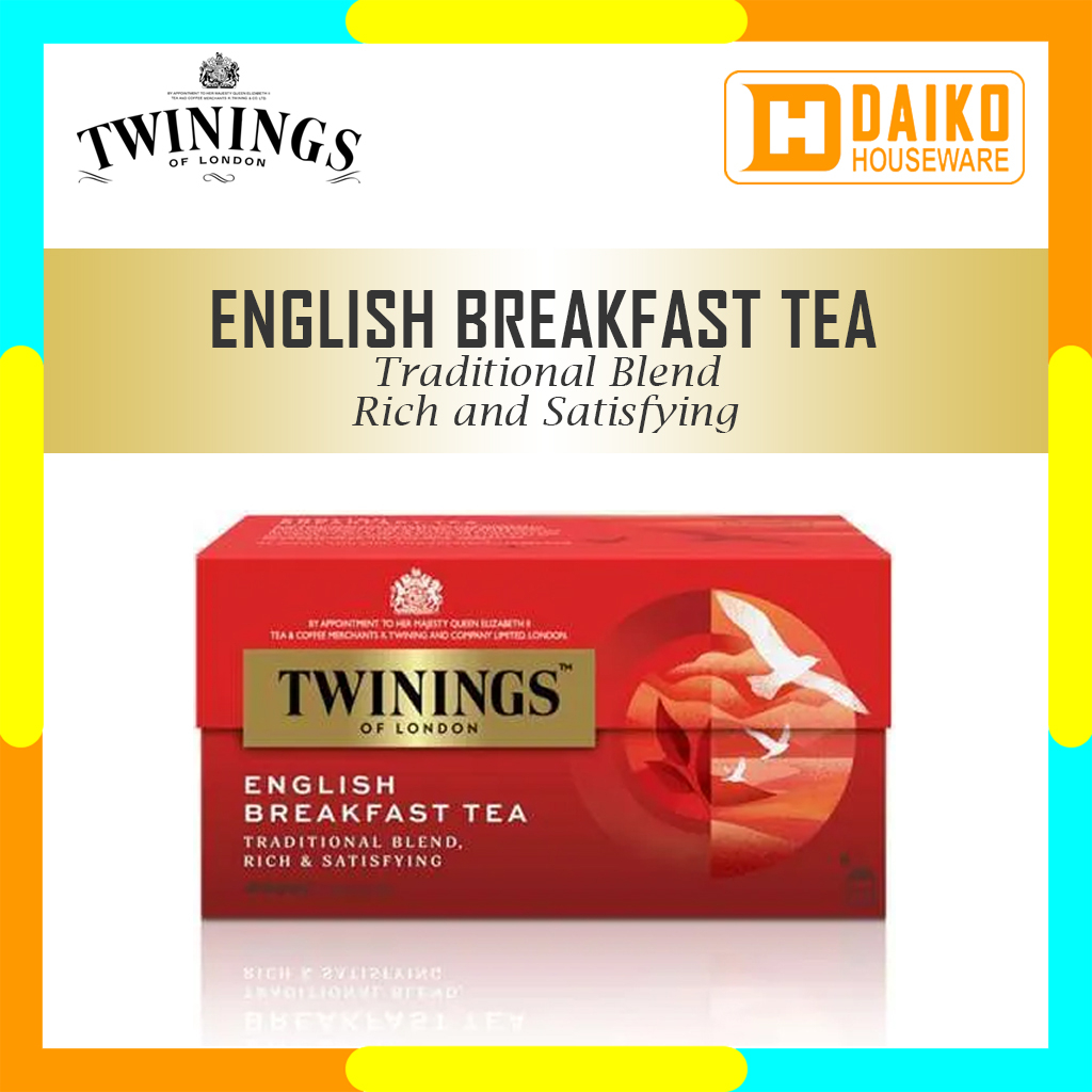 Teh Hitam Twinings English Breakfast Tea 25 x 2g Teh Kantong Black Tea