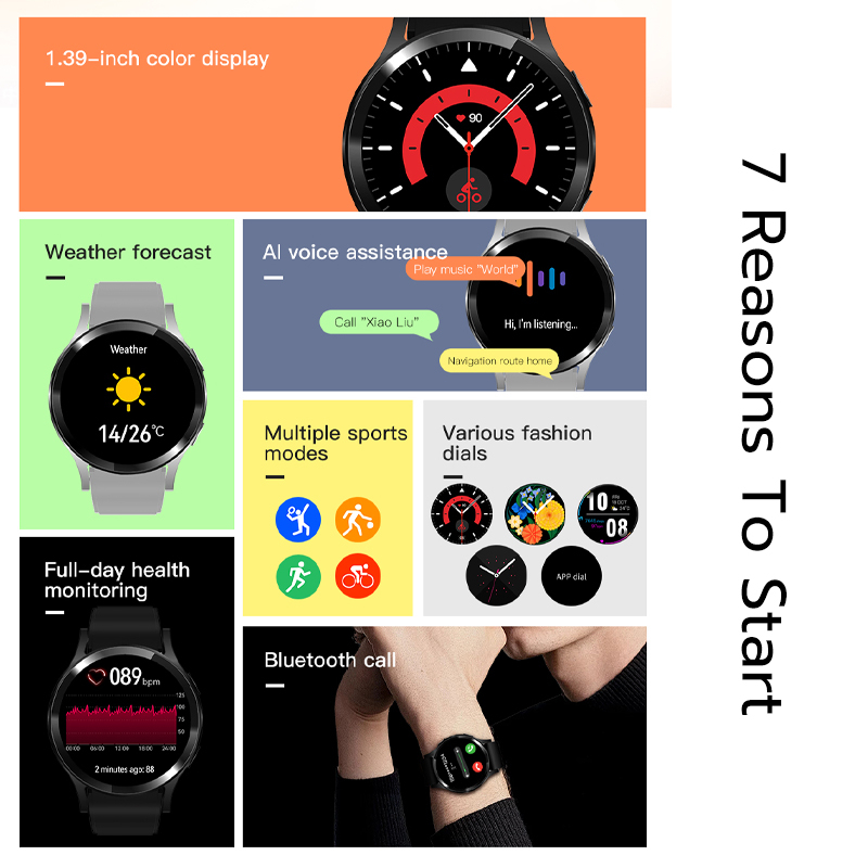 【COD】Skytime F8 1.39inch Full HD IPS Color Circle Sports Waterproof Bluetooth SmartWatch Fitness Tracker Wristband Heart Rate Sleep Smart Watch - SW37