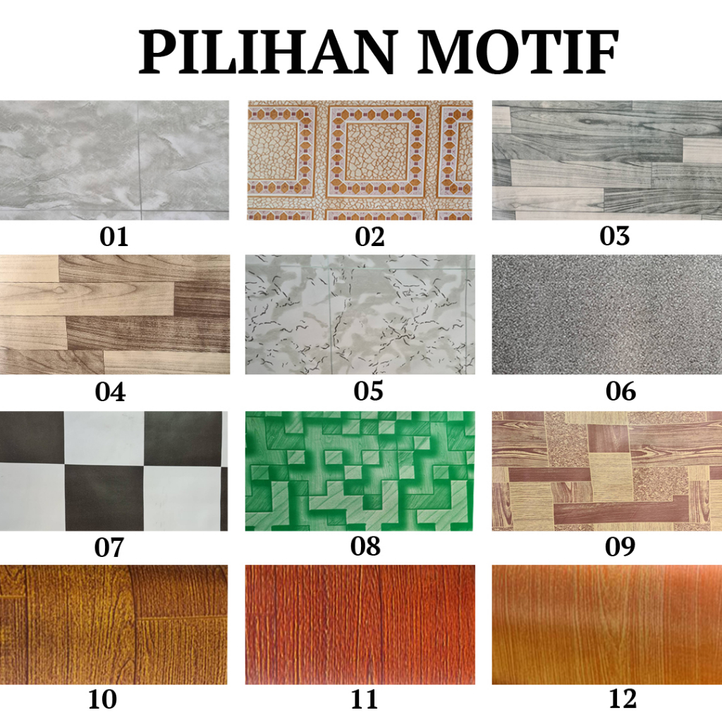 Bamboogrove_ Karpet Lantai Plastik Vinyl Perlak Kayu