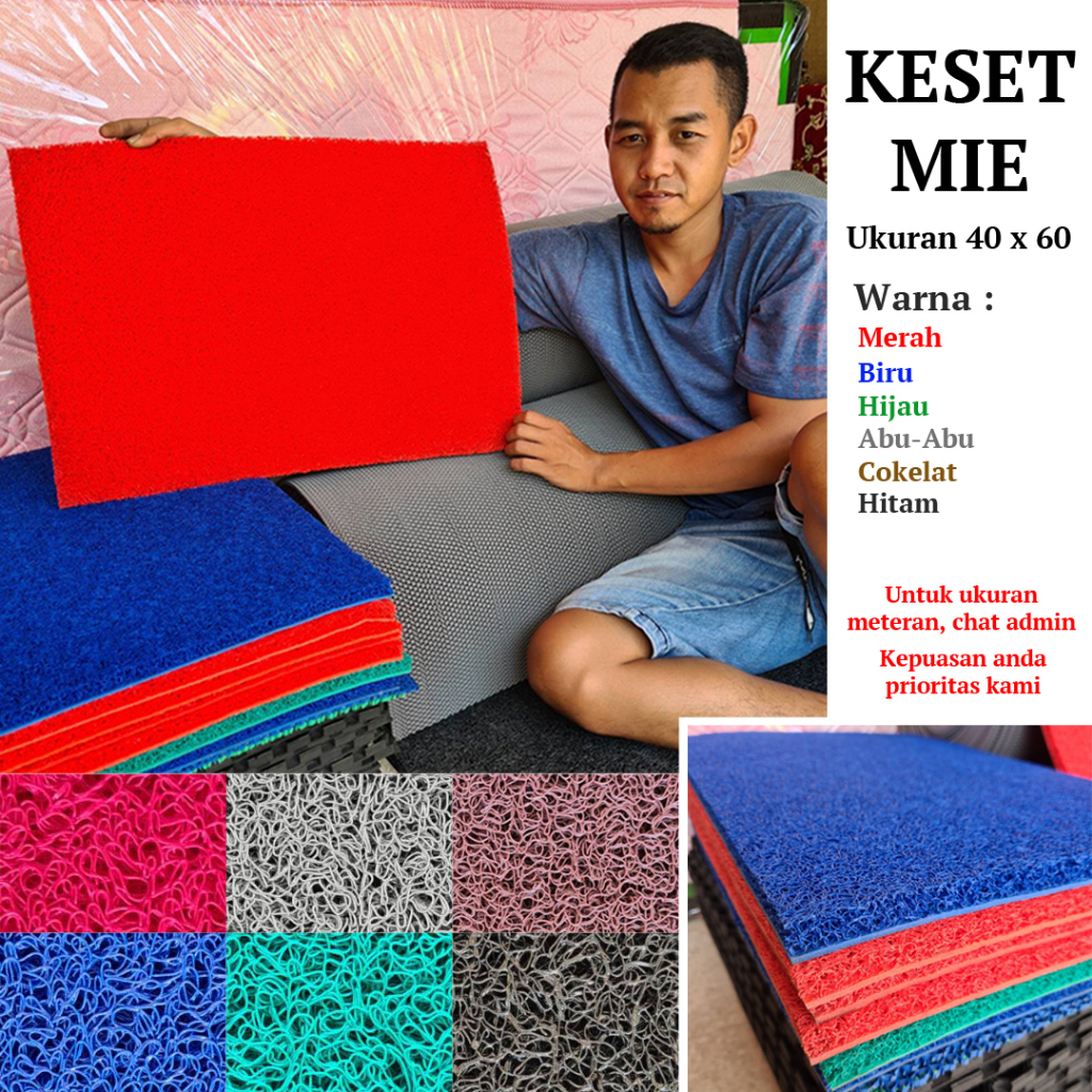 Keset Karpet PVC Mie Bihun Meteran