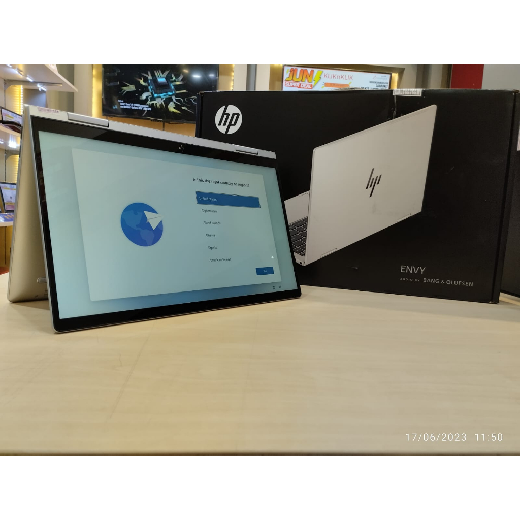 LAPTOP BARU HP ENVY X360 14 INTEL I5 1335U 8GB 1TB IRIS XE 14.0 FHD IPS TOUCH WINDOWS 11 HOME ORIGINAL