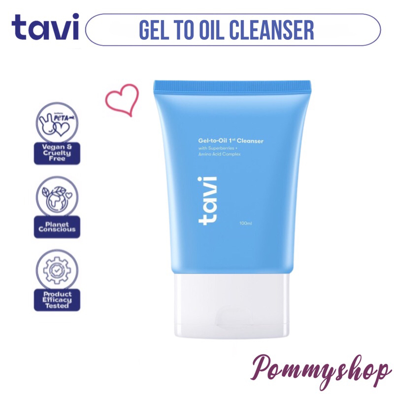 Tavi Gel to Oil Cleanser With Superberries + Amino Acid Complex