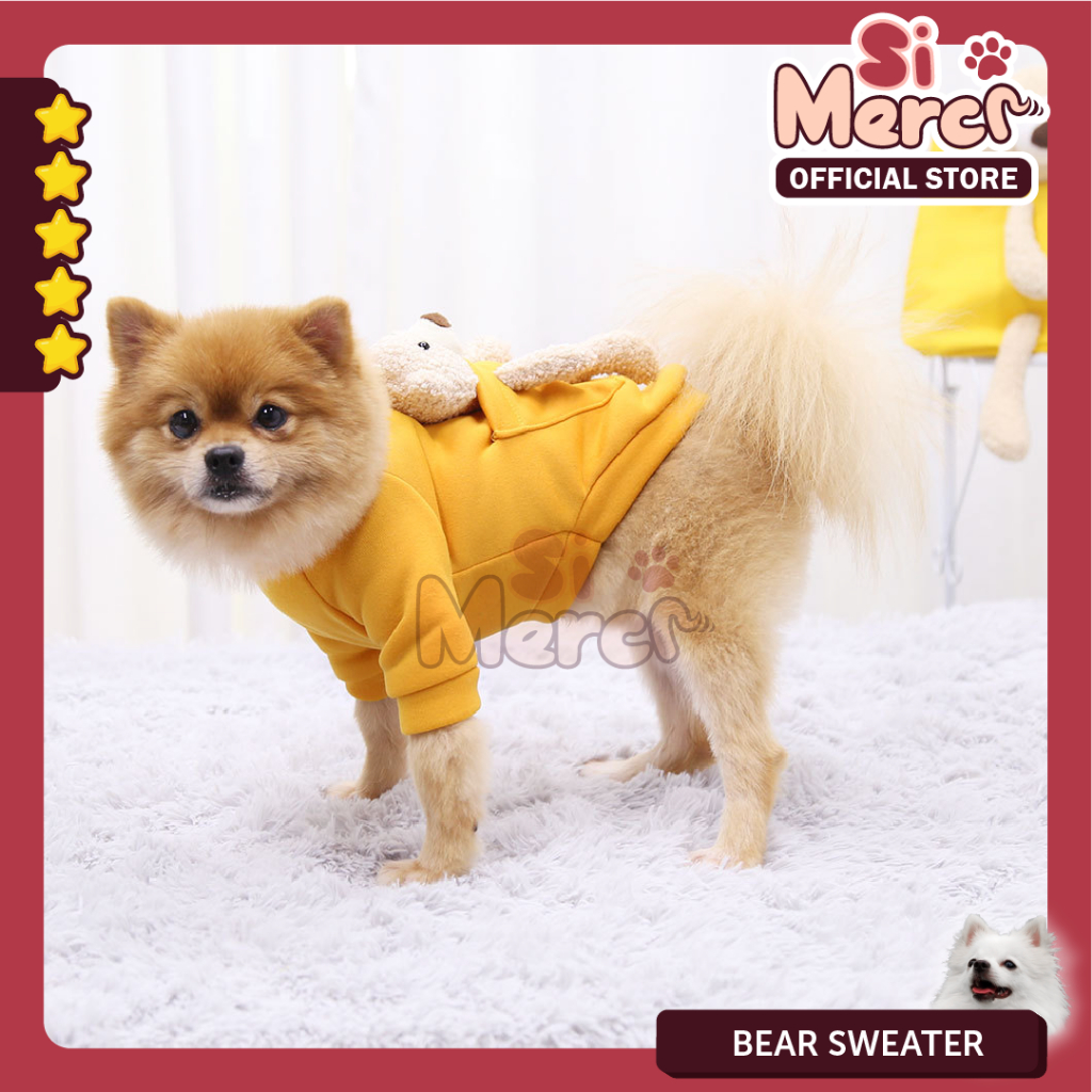 Rompi Sweater Musim Dingin Untuk Anjing/ Sweater Anjing / Sweater Kucing / Jaket Anjing / Jaket Kucing / Baju Anjing Kucing Korea / Baju Anjing / Baju Anjing Lucu / Bear Sweater