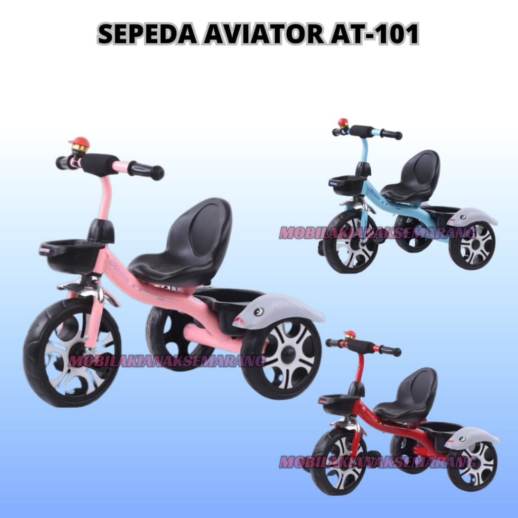 Sepeda Tricycle Jok Plastik Aviator AT-101 Sepeda Roda 3