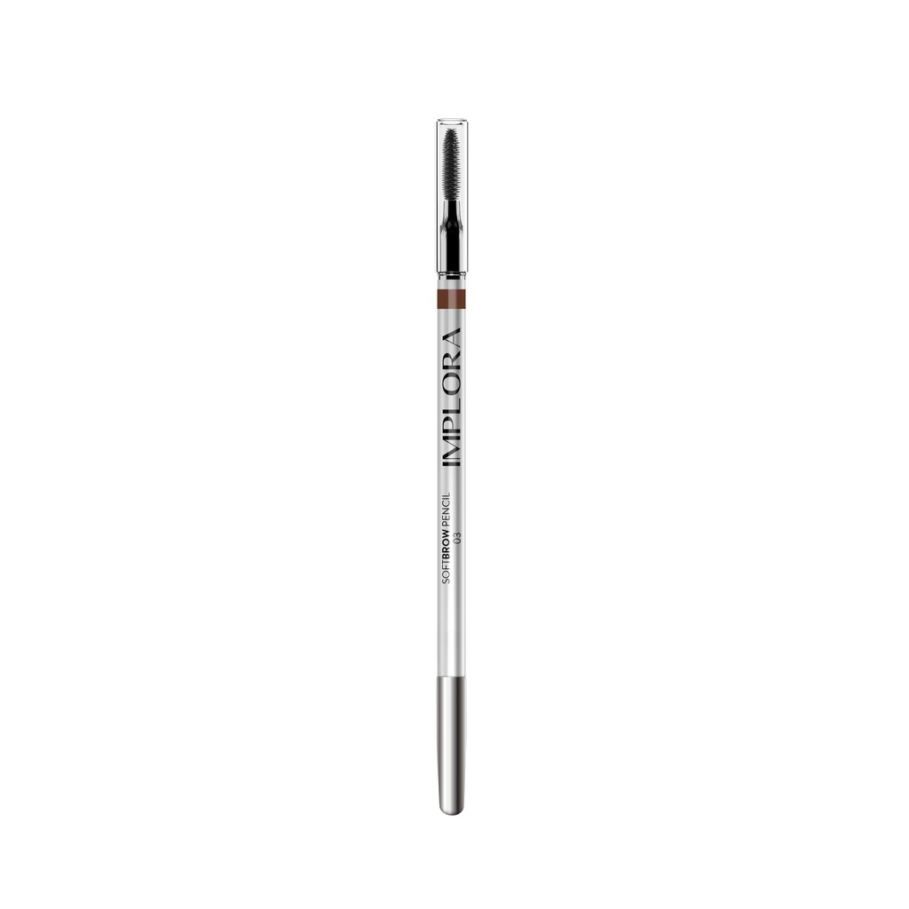 Implora Eyebrow Pencil 2 IN 1 Soft Brown (PENSIL + SERUTAN + SIKAT) | Pensil Alis Implora 2 IN 1