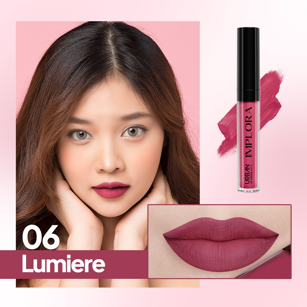 Implora Urban Lipcream Matte Lumiere | Implora Lip Cream Lipstick Dengan Vitamin E