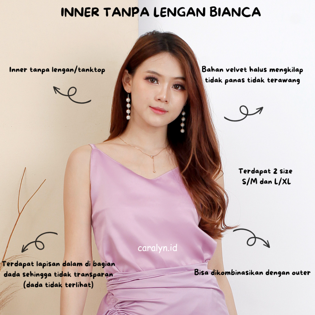 INNER BIANCA INNER V DALAMAN MANSET OUTER INNER VELVET MENGKILAP