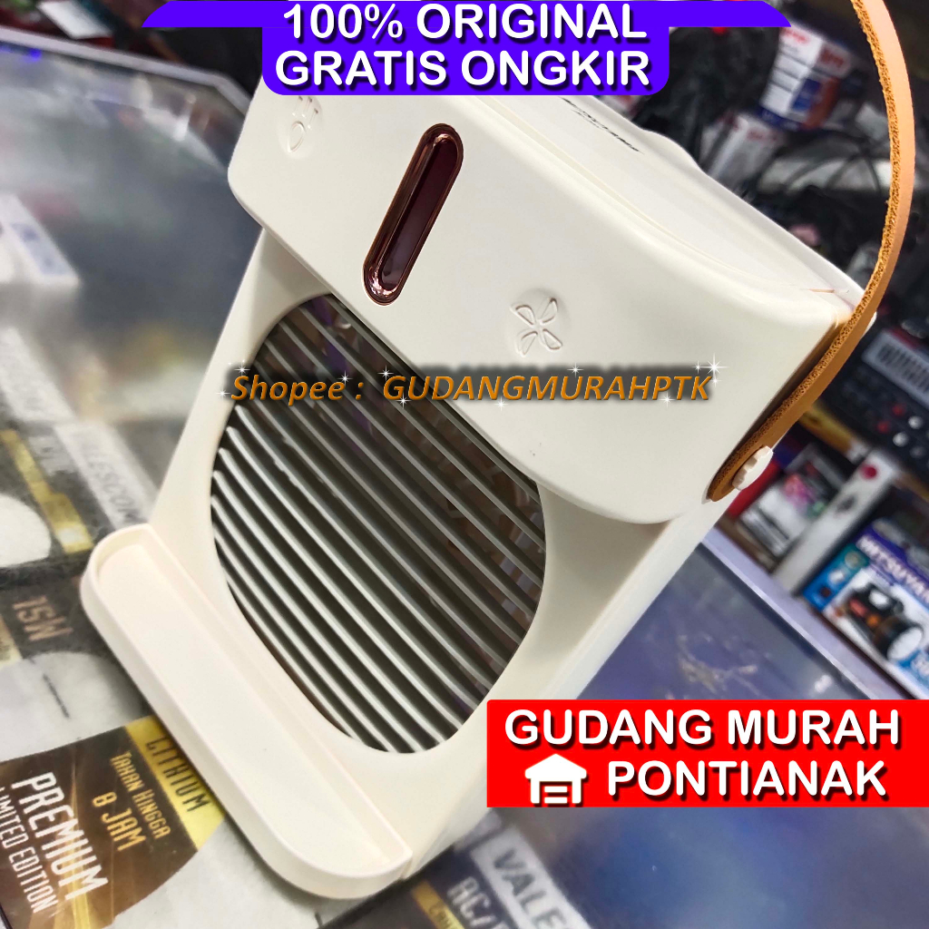 Air Cooler Portable Ac Mini Hembusan Kabut Dingin Dapat di isi Air Mitsuyama MS-5557 Rechargeable 2400mAh Original