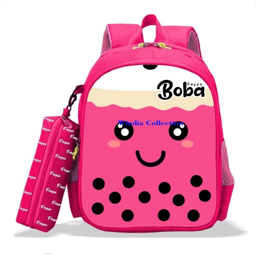 WD Indonesia Ransel Boba Imut Viral Kekinian Model Terbaru Backpack Anak Sekolah Remaja Sd SMP SMA Korean Style Real pict Tangan Pertama Murah Nampol Promo Gratis Ongkir