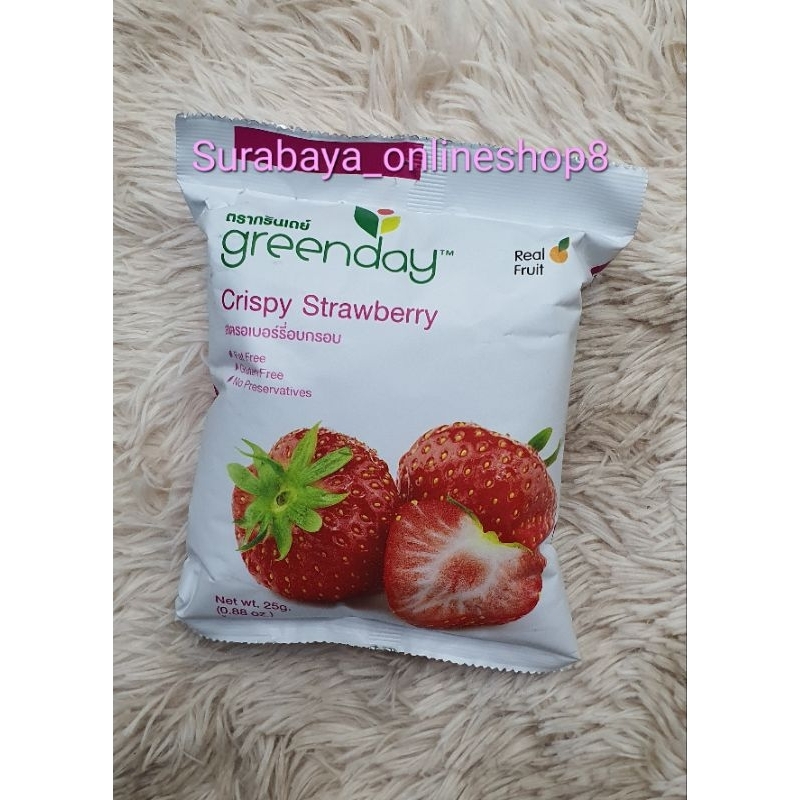 

Crispy strawberry real fruit greenday brand #original Bangkok Thailand