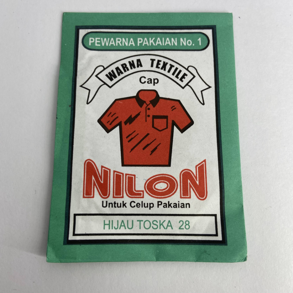 Wenter Wantex NILON Warna HIJAU TOSKA Bubuk Powder Serbuk Wantek Pewarna Textil Kain Pakaian Baju Ka