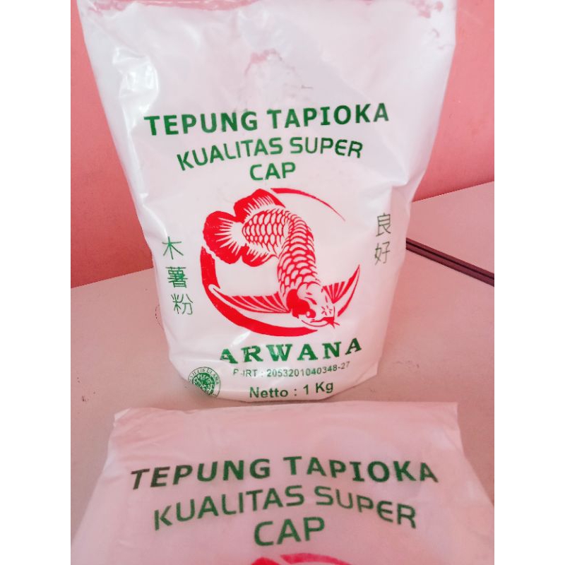

TAPIOKA CAP ARWANA 1KG/TEPUNG TAPIOKA KWALITAS SUPER