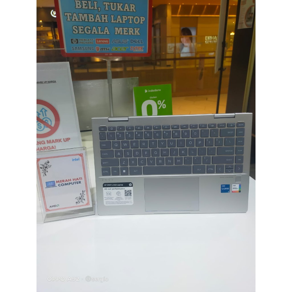 LAPTOP 2in1 HP ENVY X360 15 INTEL EVO I5 1235U RAM 16GB 1TB SSD Iris Xe FHD IPS Touch Backlit Fingerprint Windows 11 Original Terlaris