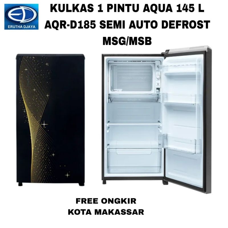 kulkas 1 pintu aqua 145 l aqrd185 sedikit bunga es msg msb