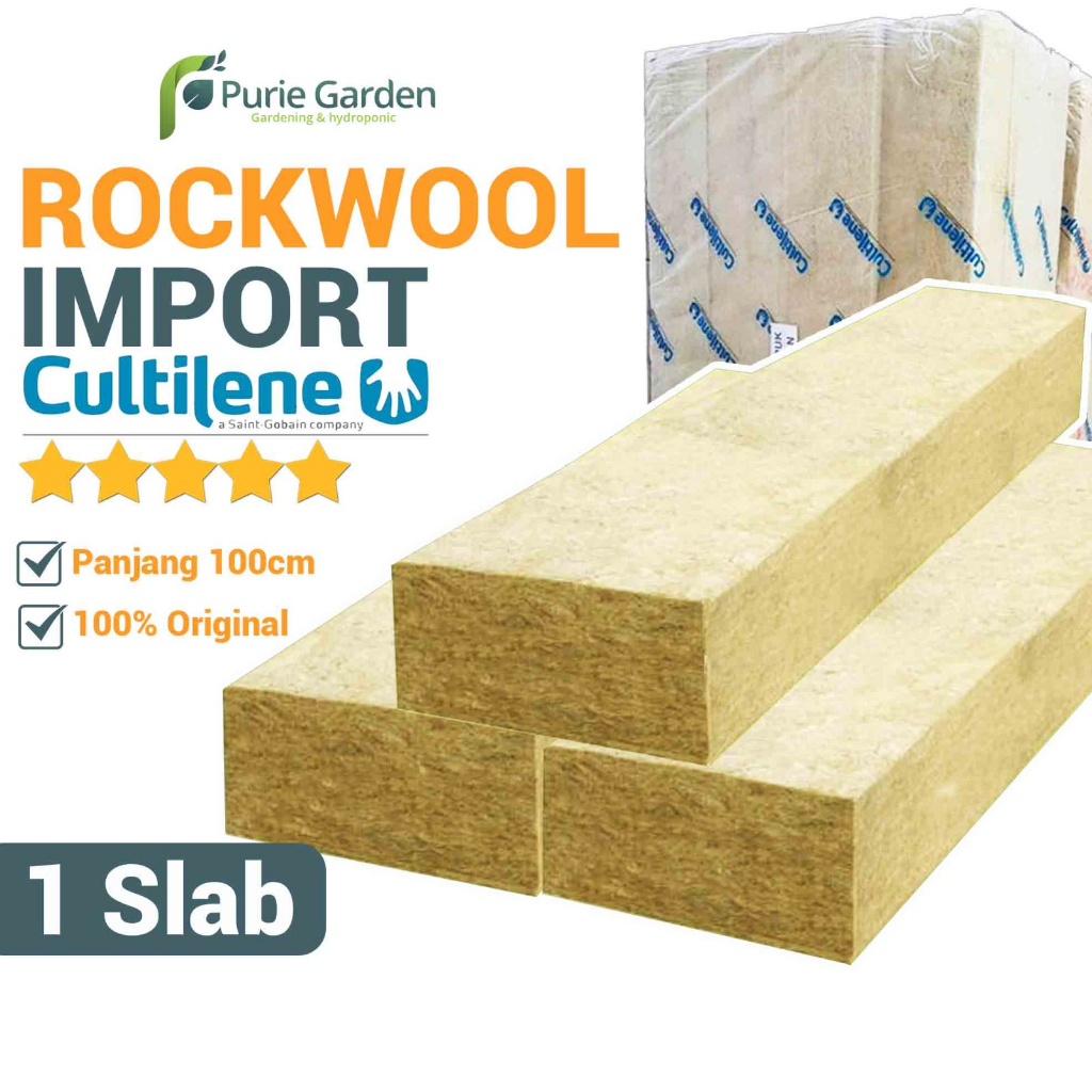 Rockwool Cultilene Media Semai Hidroponik 1 Slab PG SBY