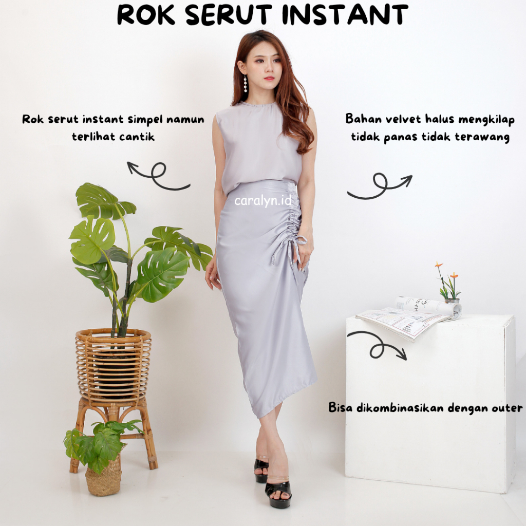 ROK SERUT INSTAN SUDAH DIJAHIT ROK SERUT VELVET