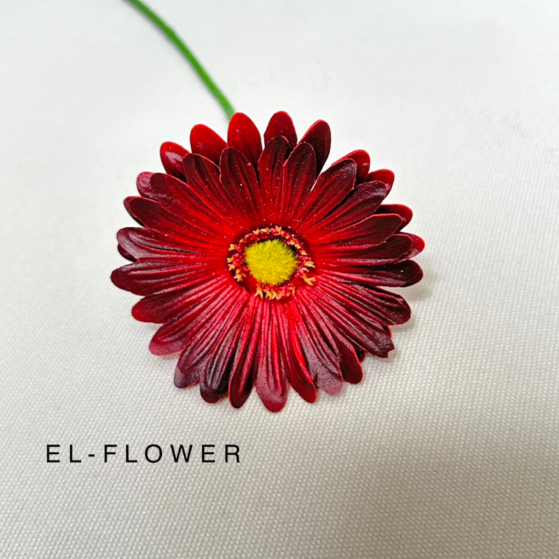 Gerbera tangkai 9cm semi latex bunga artificial dekorasi hantaran seserahan