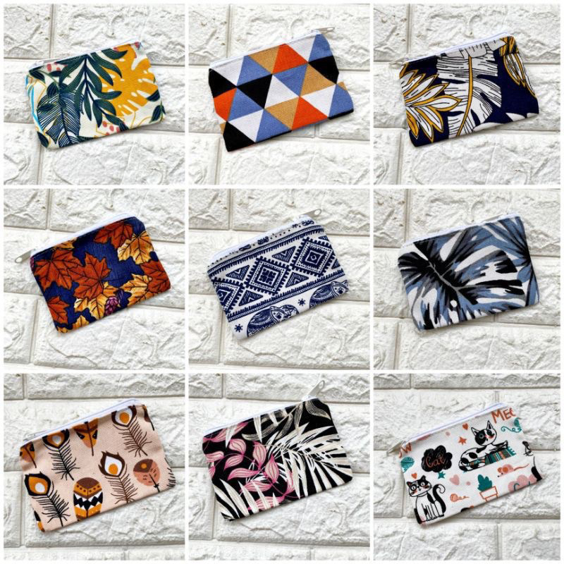 Dompet Kanvas Motif Pouch Kanvas Mini