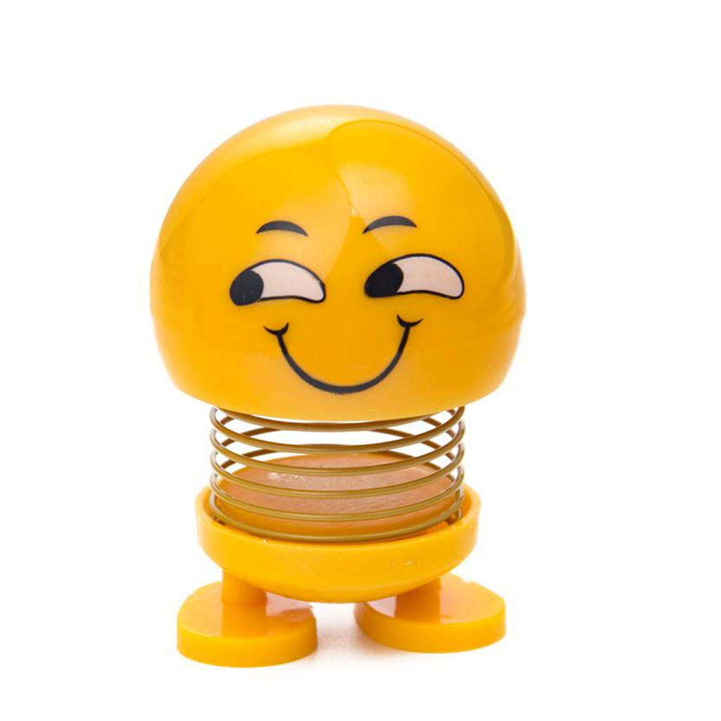 Pajangan Boneka Dashboard Boneka Emoji Mini Per Goyang Emoticon Spring