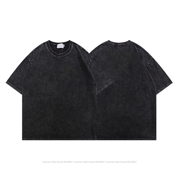 RDGF official shop kemeja leher bulat kaos cotton kaos hitam oversize PRIA &amp; WANITA (UNISEX)