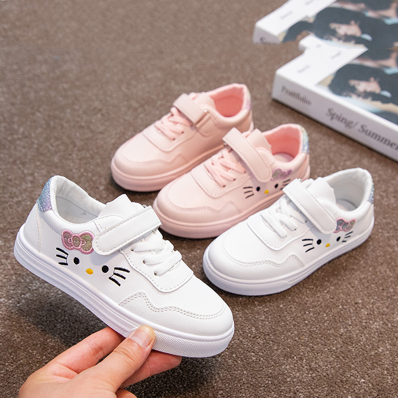 1001 IMPORT Sepatu Sneakers Anak Perempuan HK Glitter Hello Kitty