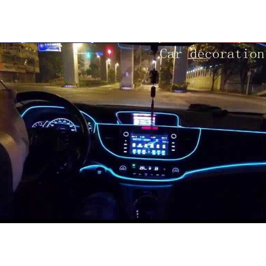 Lampu Hias Neon Car Interior Ambient EL Light USB 5V 3M Lampu Interior Mobil Cahaya Terang Hemat Daya Berkualitas