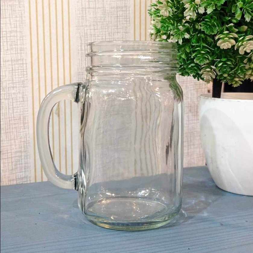Gelas Jar Polos / Gelas Jar / Gelas Kaca / Mug Kaca