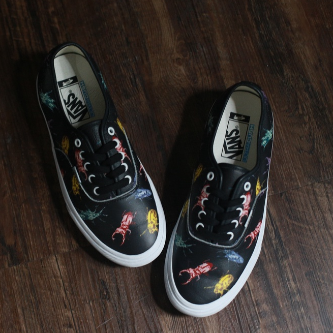 Vans Authentic Vault Beatle Print Black White Original