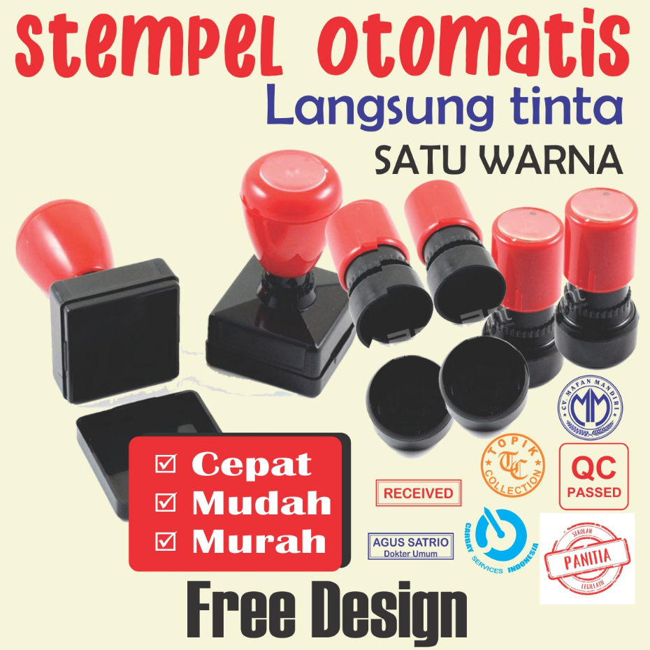 

STEMPEL OTOMATIS 1WARNA, DESIGN CUSTOM, Stempel, Stempel Logo, Stempel lunas, stempel nama, stempel tanda tangan, Stempel otomatis