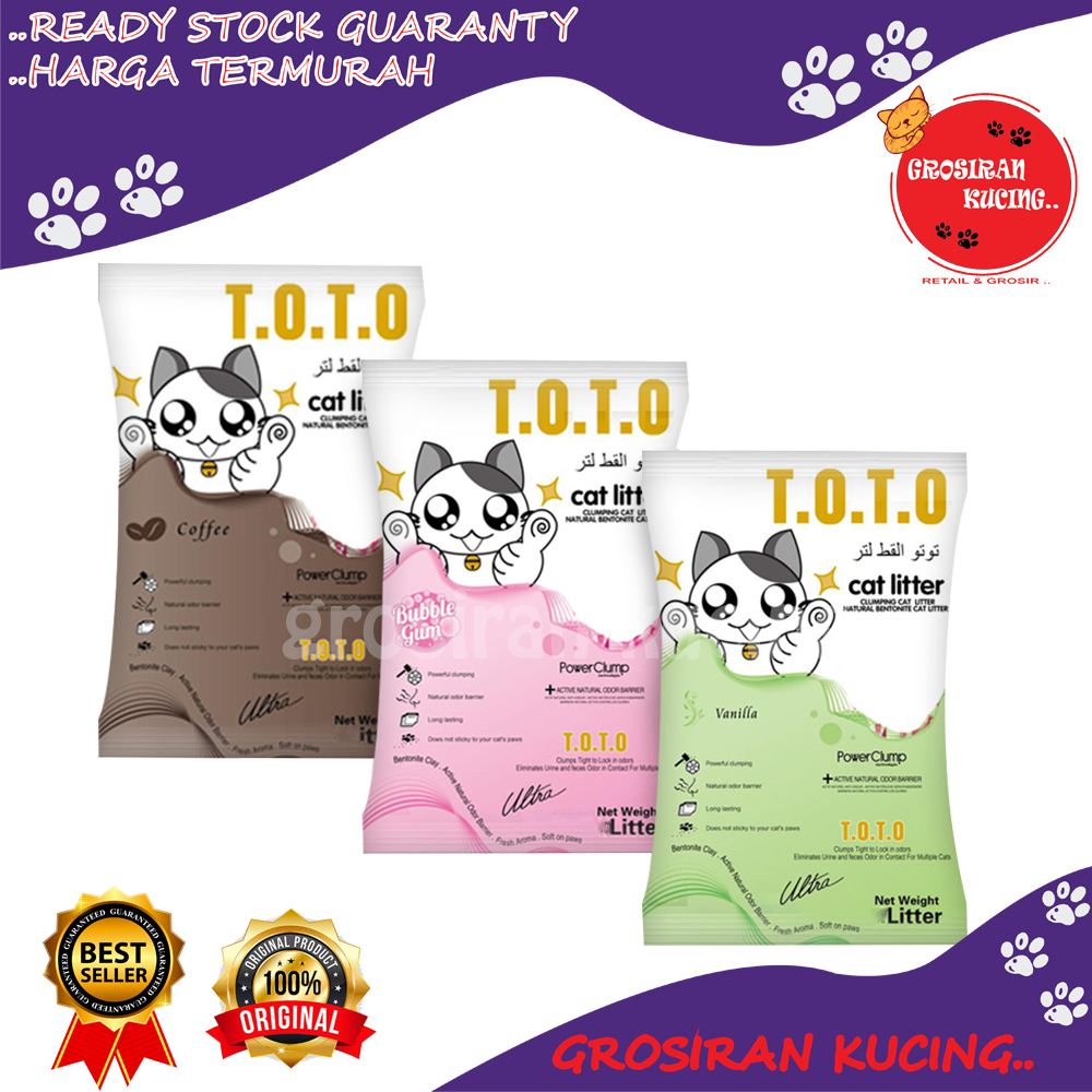 Pasir Kucing TOTO Cat Litter Variant 25L Only Grab and Gojek