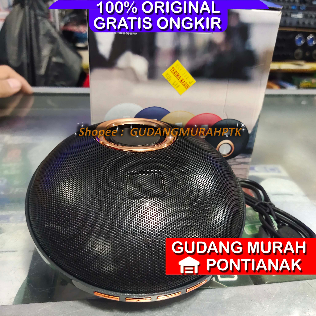 Salon Bluetooth Mobile Charge Speaker Portable WARNA RANDOM / ACAK Bulat 3kaki BESAR Model K23 Suara Nyaring dan bersih