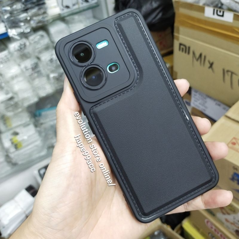 Vivo V25e V25 5G soft case silikon pro black motif kulit