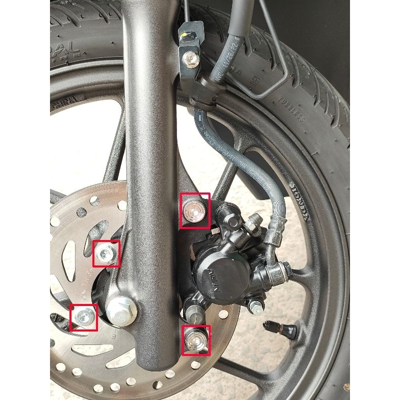 NACOM DV BAUT PAKETAN : BAUT BREKET + BAUT CAKRAM VARIO 125/150, SCOOPY, BEAT