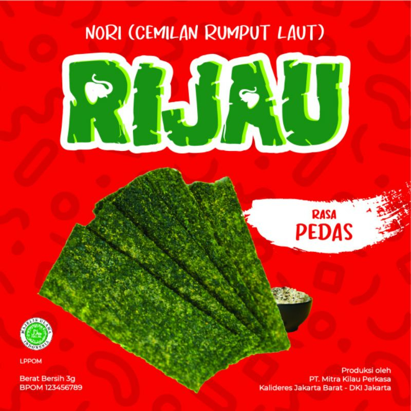 

RB RIJAU RUMPUT LAUT / 1 BOX ISI 12 BUNGKUS